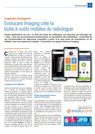 Evolucare Imaging creates a mobile toolbox for radiologists