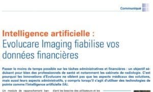 Intelligence artificielle :  Evolucare Imaging fiabilise vos données financières