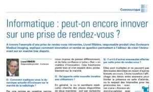 Informatique & imagerie : peut-on encore innover sur une prise de rendez-vous ?