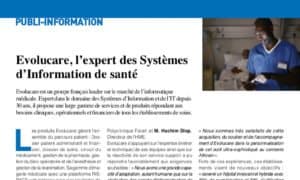 Evolucare, l’expert des Systèmes d’Information de santé