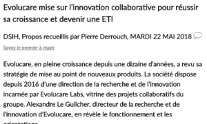 Evolucare mise sur l’innovation collaborative pour réussir sa croissance et devenir une ETI