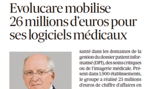 Evolucare mobilise 26 millions d’Euros pour ses logiciels médicaux