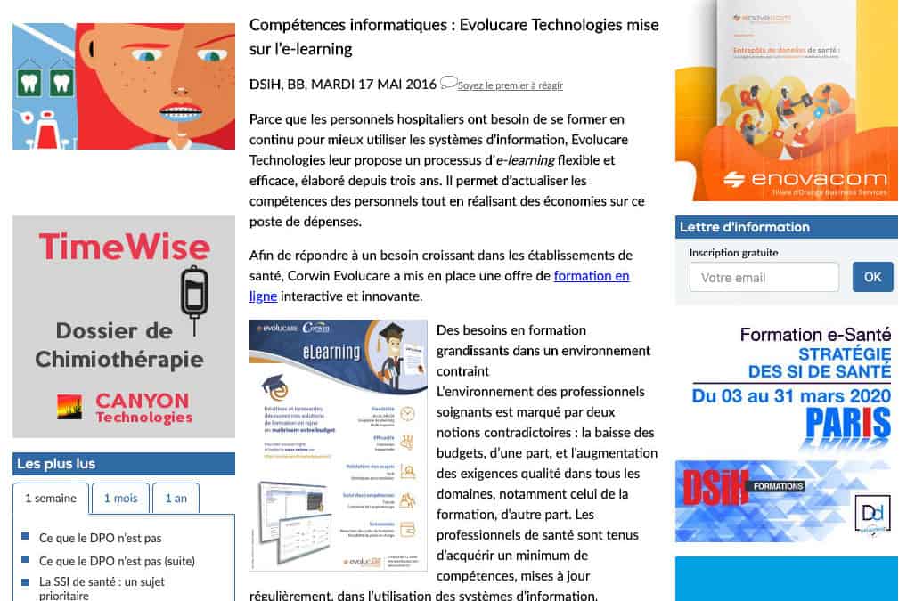 Compétences informatiques : Evolucare Technologies mise sur l’e-learning