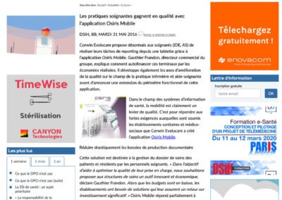 Les pratiques soignantes gagnent en qualité avec l’application Osiris Mobile