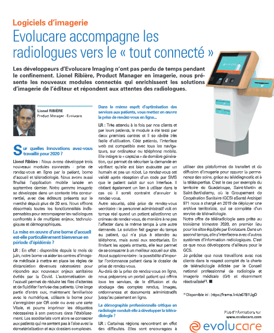 Evolucare accompagne les radiologues vers le « tout connecté »