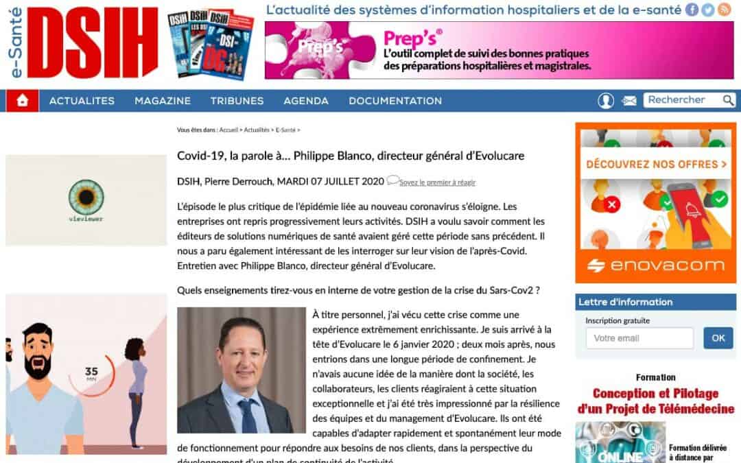 Covid-19, das Wort geht an … Philippe Blanco, Geschäftsführer von Evolucare