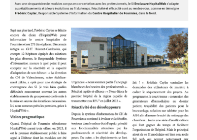 Le CH de Fourmies prêt pour la convergence des SI grâce à HopitalWeb