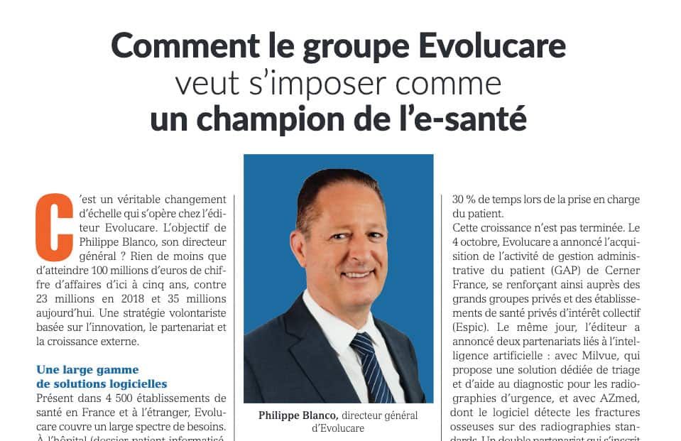 Comment le groupe Evolucare veut s’imposer comme un champion de l’e-santé