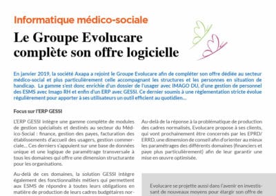 Informatique Médico-Sociale : le Groupe Evolucare complète son offre logicielle