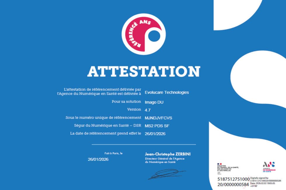Imago DU PDS est référencé Ségur Vague 1 — Evolucare — free download