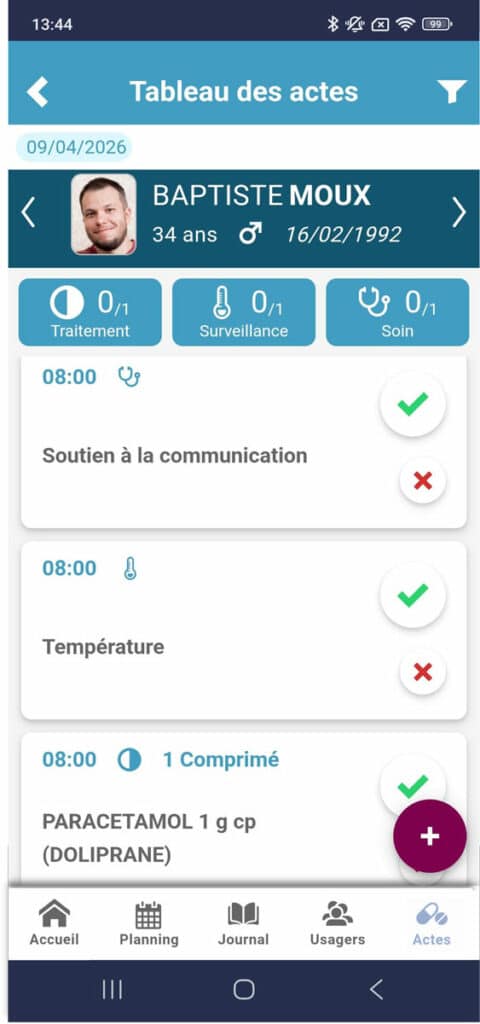 Capture Tableau Des Actes